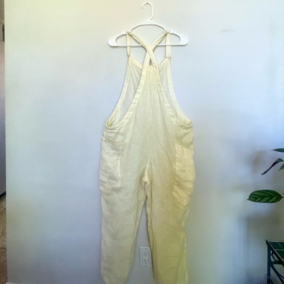NWT Yellow Linen Overalls by The Shanty Collection - Picture 7 of 8
